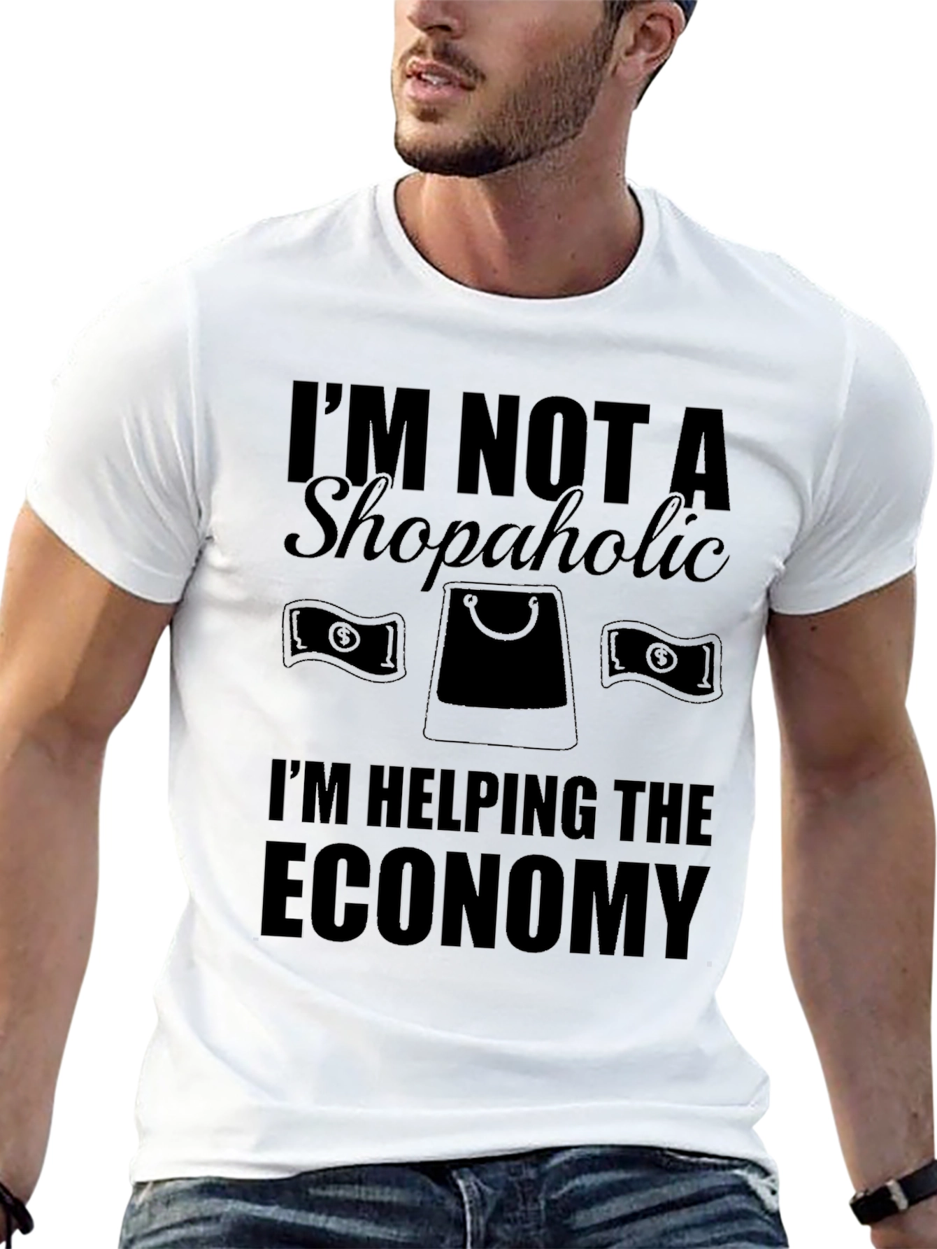 Funny Shopper T-Shirt - Helping The Economy