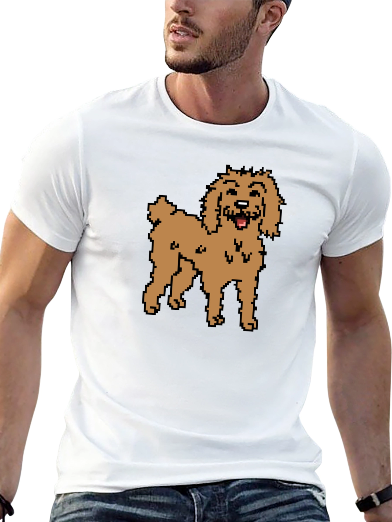 Pixel Dog T-Shirt - Cute Retro Style