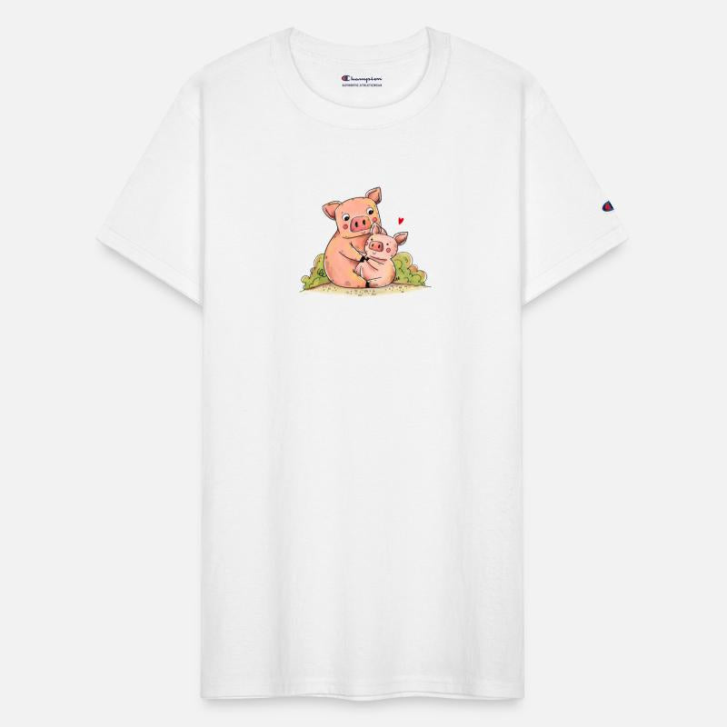 Mama Piggy and Baby Pig Cute Mothers Day Design