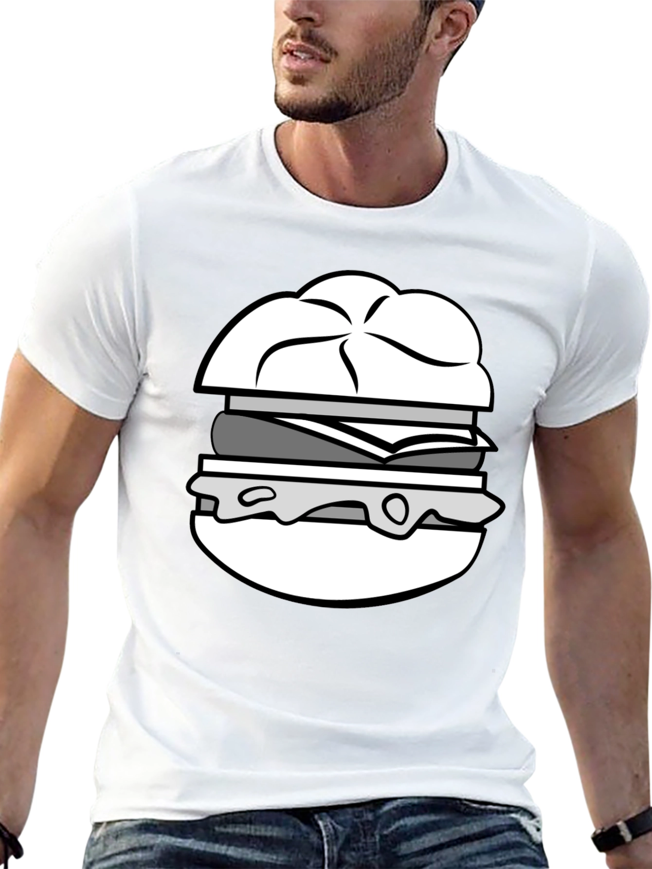 Burger Graphic Tee - Unisex Foodie T-Shirt