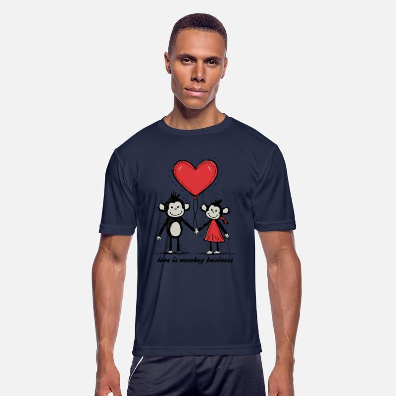 Monkey Lovers Stick Figure Couple