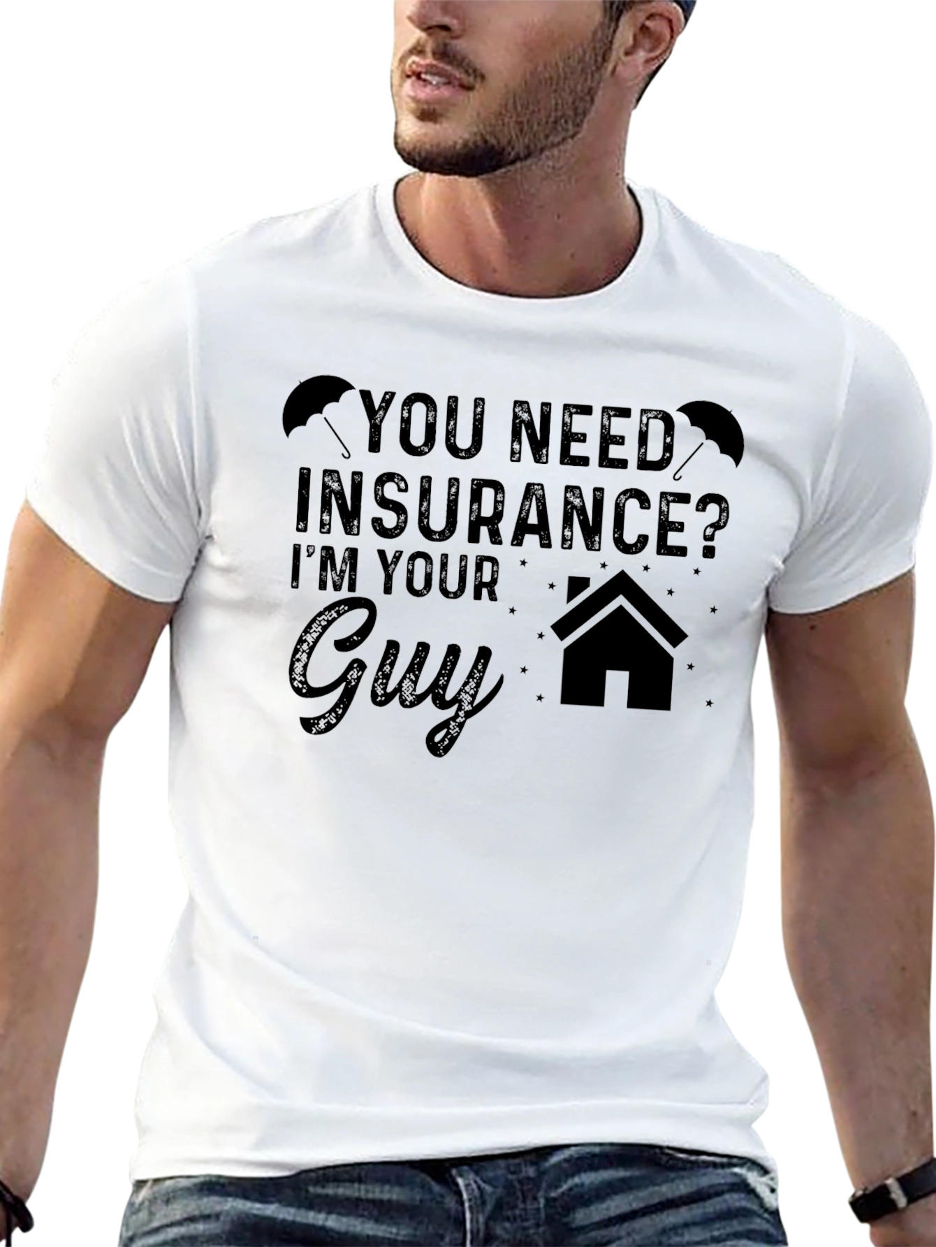 Insurance Guy Graphic Tee - Novelty T-Shirt