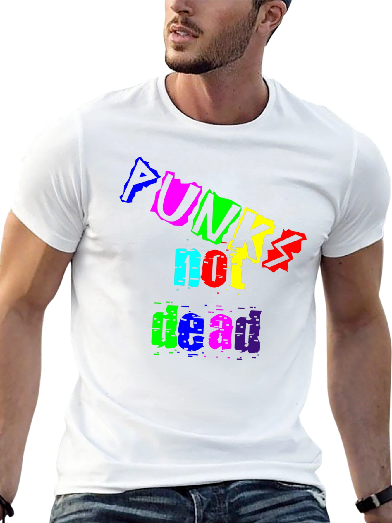 Punks Not Dead Black Graphic T-Shirt
