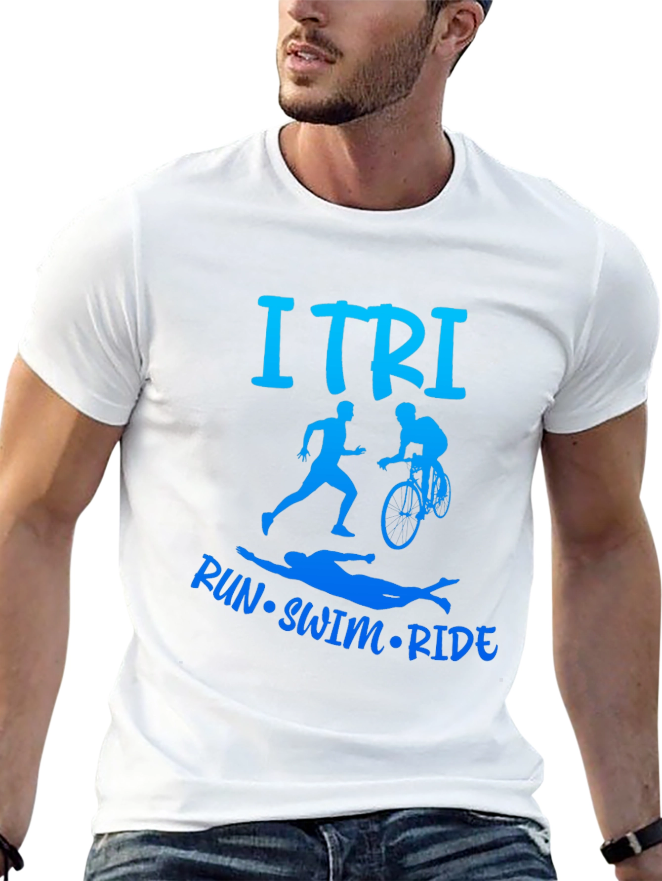 ITRI Run Swim Ride Triathlon T-Shirt