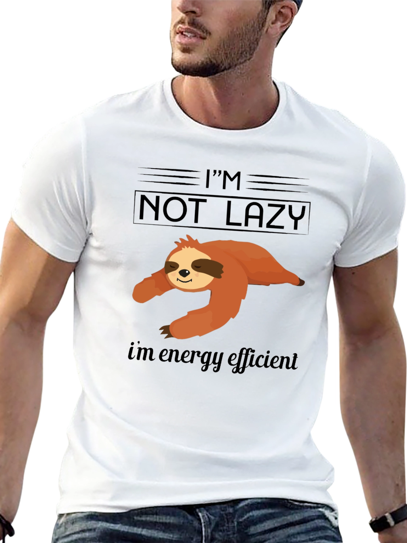 Im Not Lazy Energy Efficient Sloth Graphic T-Shirt