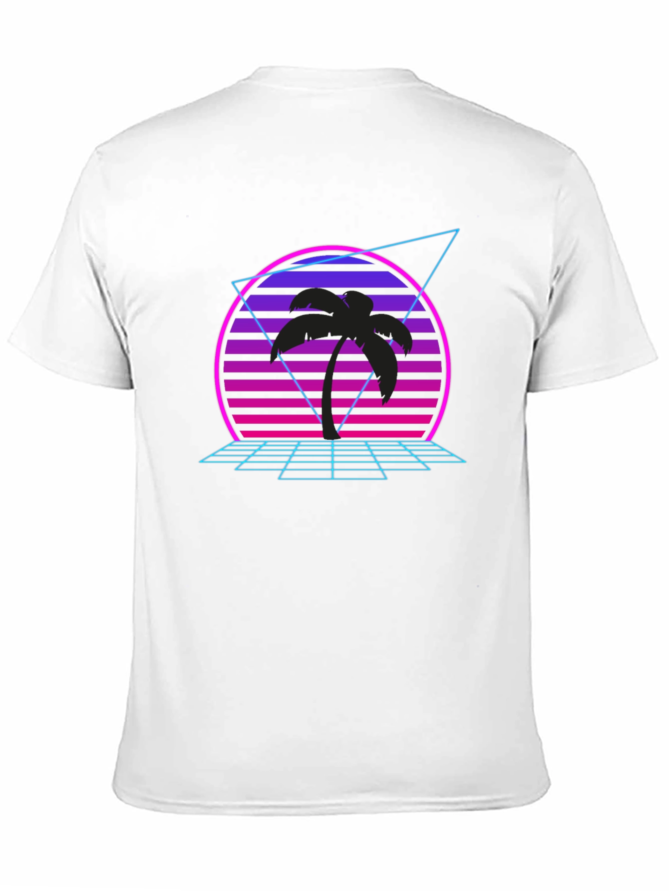Retro Sunset Palm T-Shirt - 80s Inspired