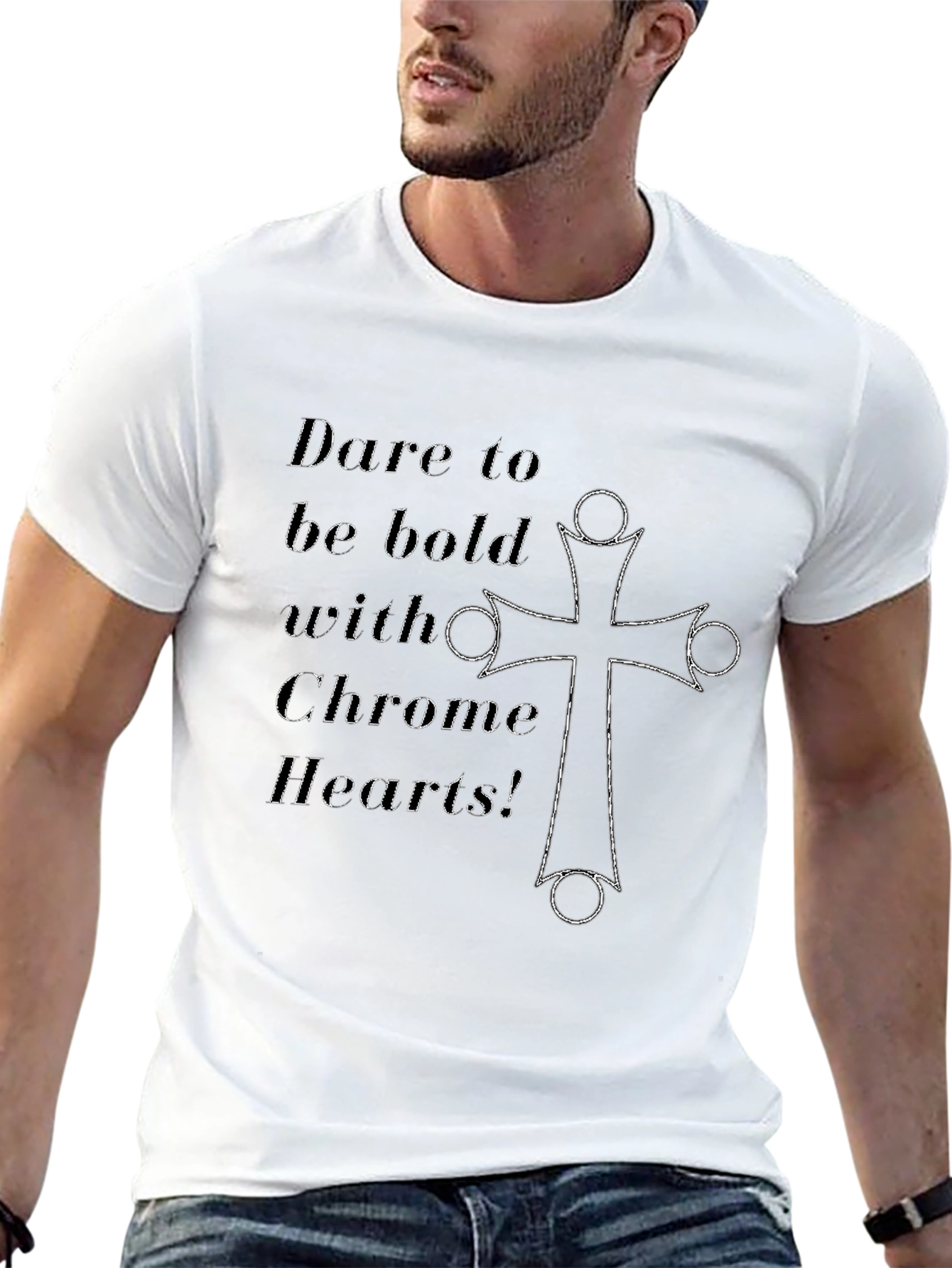 Dare to Be Bold Chrome Hearts Black T-Shirt