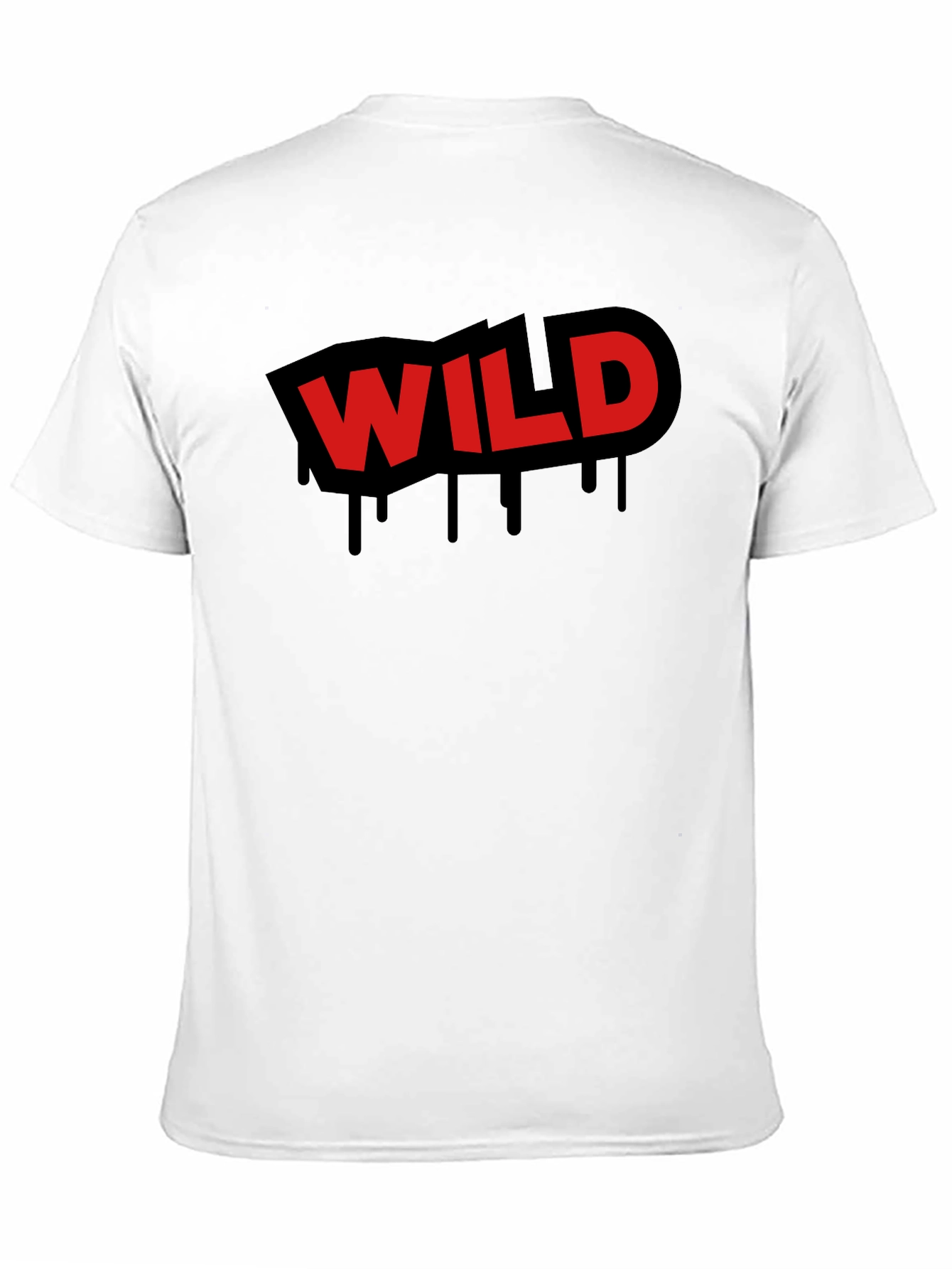 Wild Graphic Print Black T-Shirt for Men