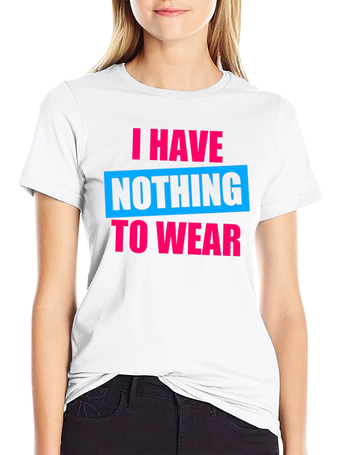 Funny Nothing to Wear Graphic Tee - Black