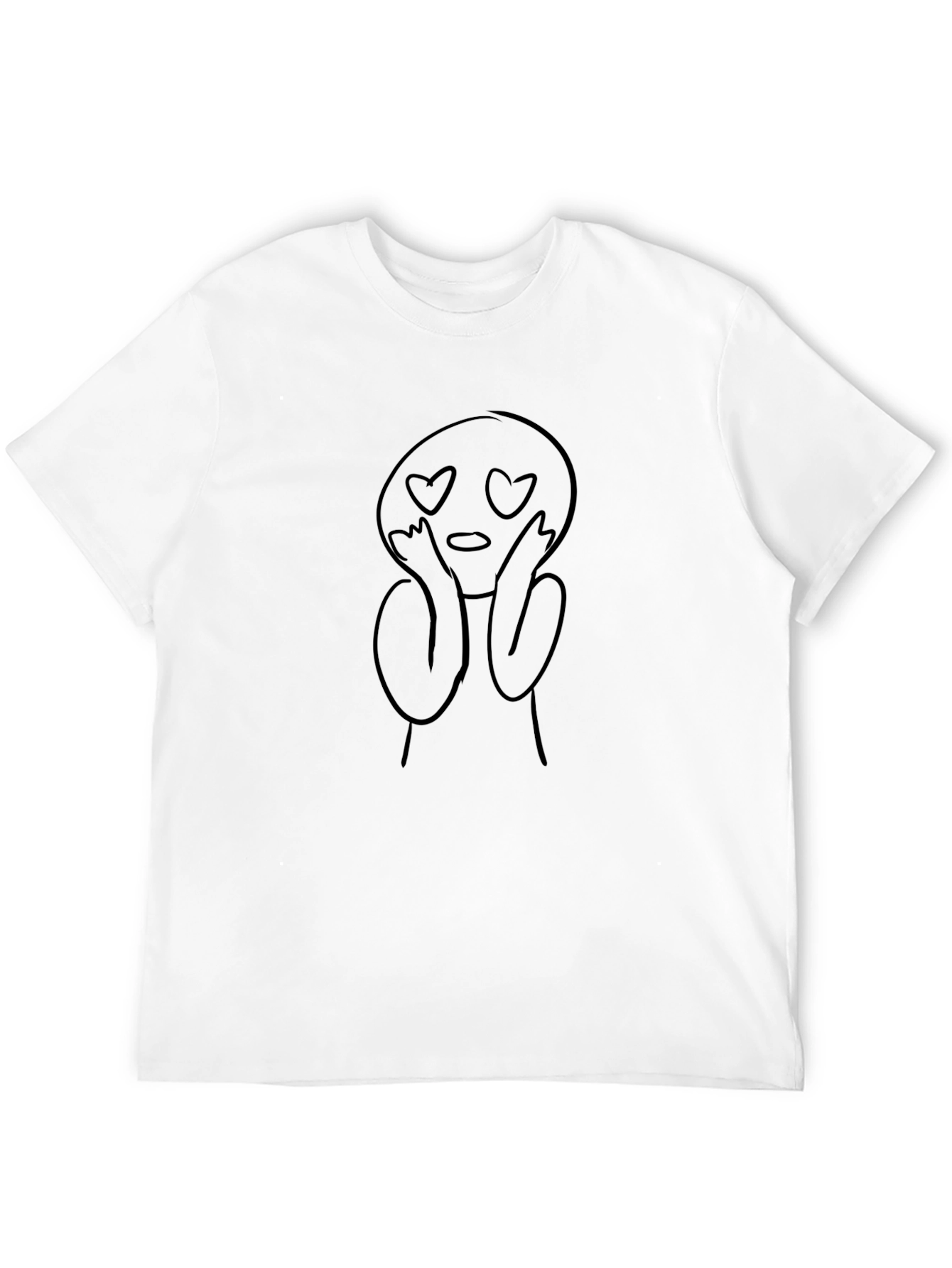 Love Eyes Graphic Tee - Casual Black T-Shirt