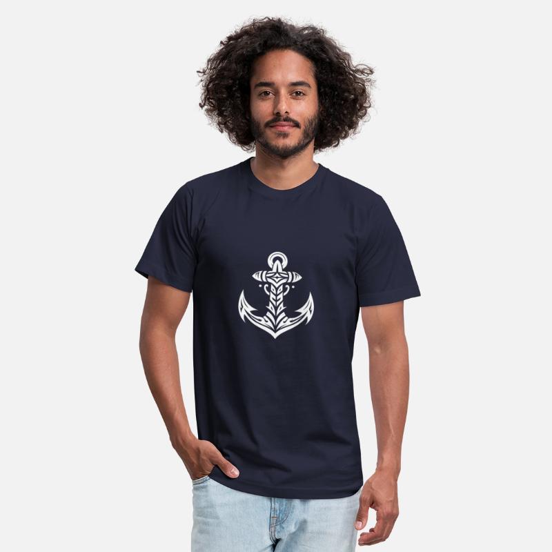 Old Anchor With Tribal Tattoo Style