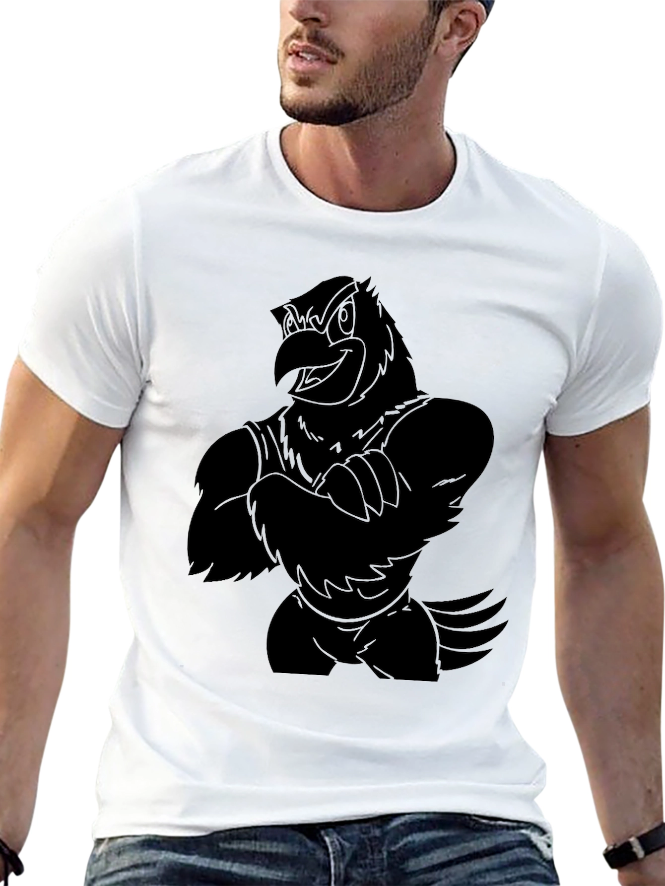 Mens Black Eagle Graphic T-Shirt