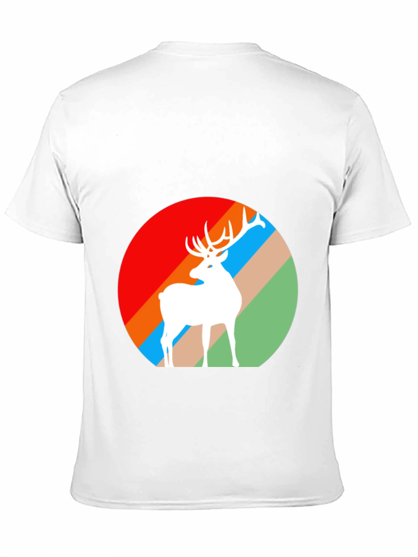 Deer Silhouette T-Shirt - Retro Style Mens Tee
