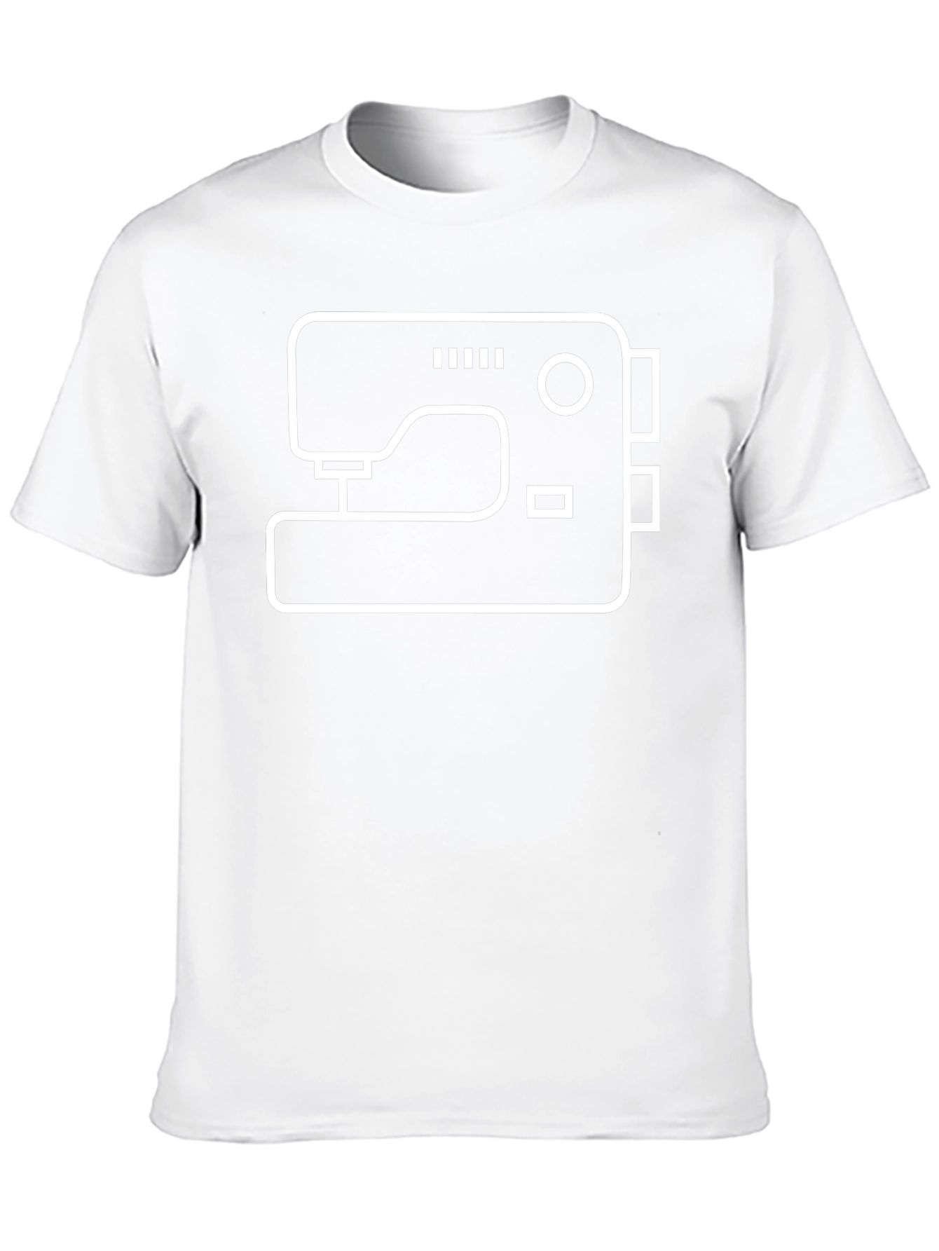 Sewing Machine Graphic Tee - Minimalist Design