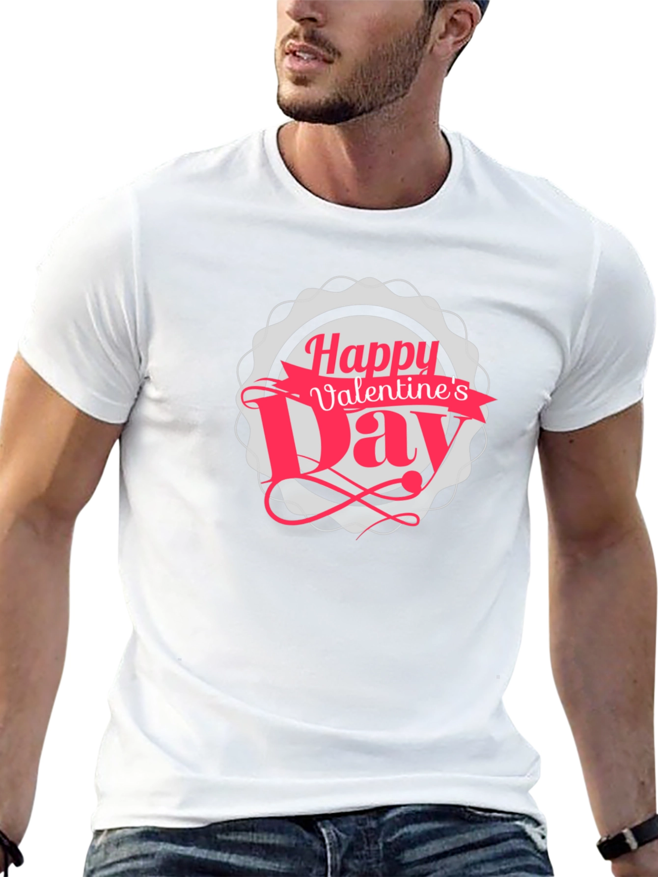 Happy Valentines Day Black T-Shirt
