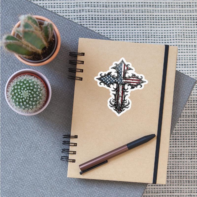 Patriotic Cross American Flag Faith