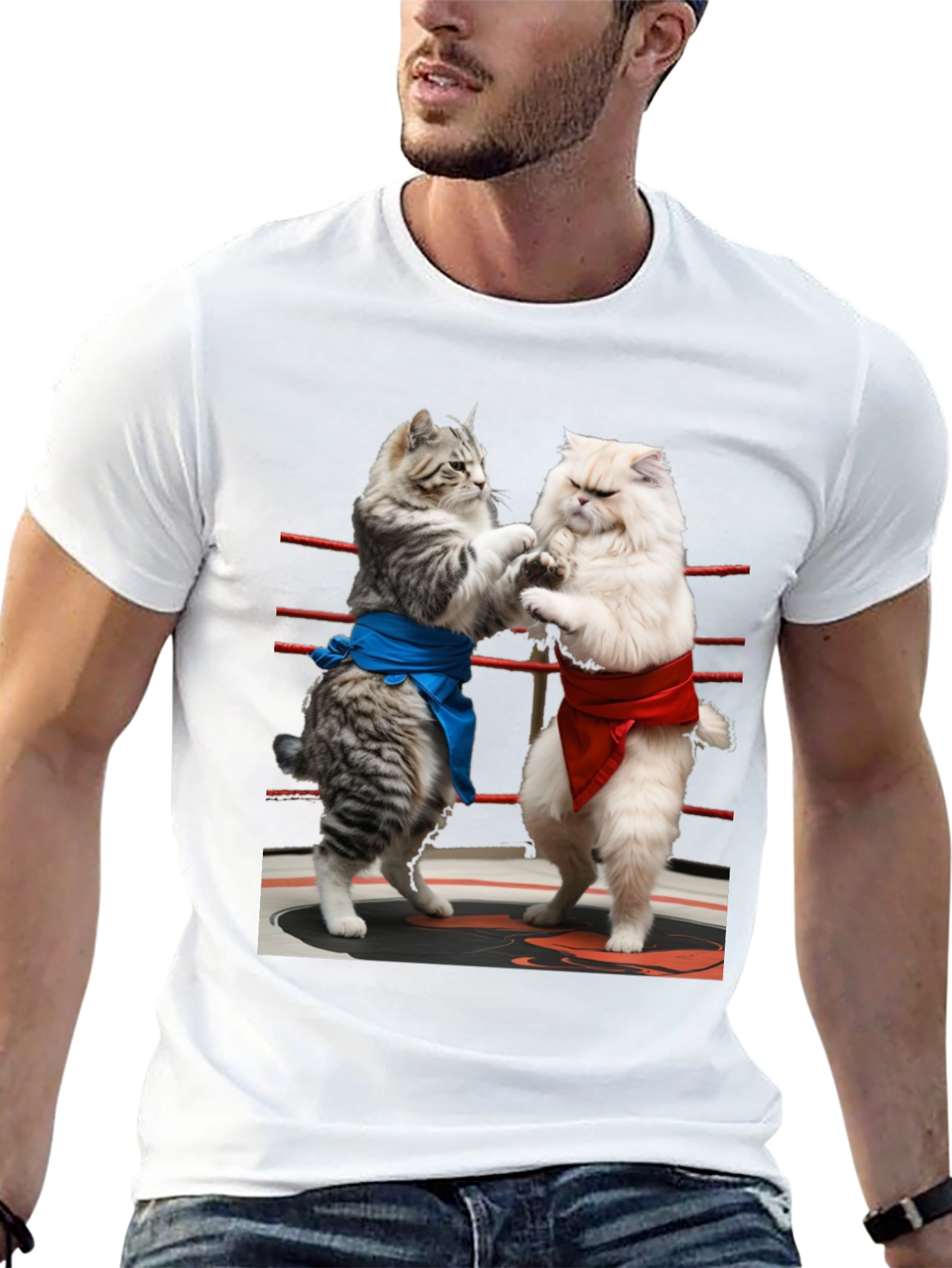 Sumo Cats T-Shirt - Funny Kitten Wrestling Tee