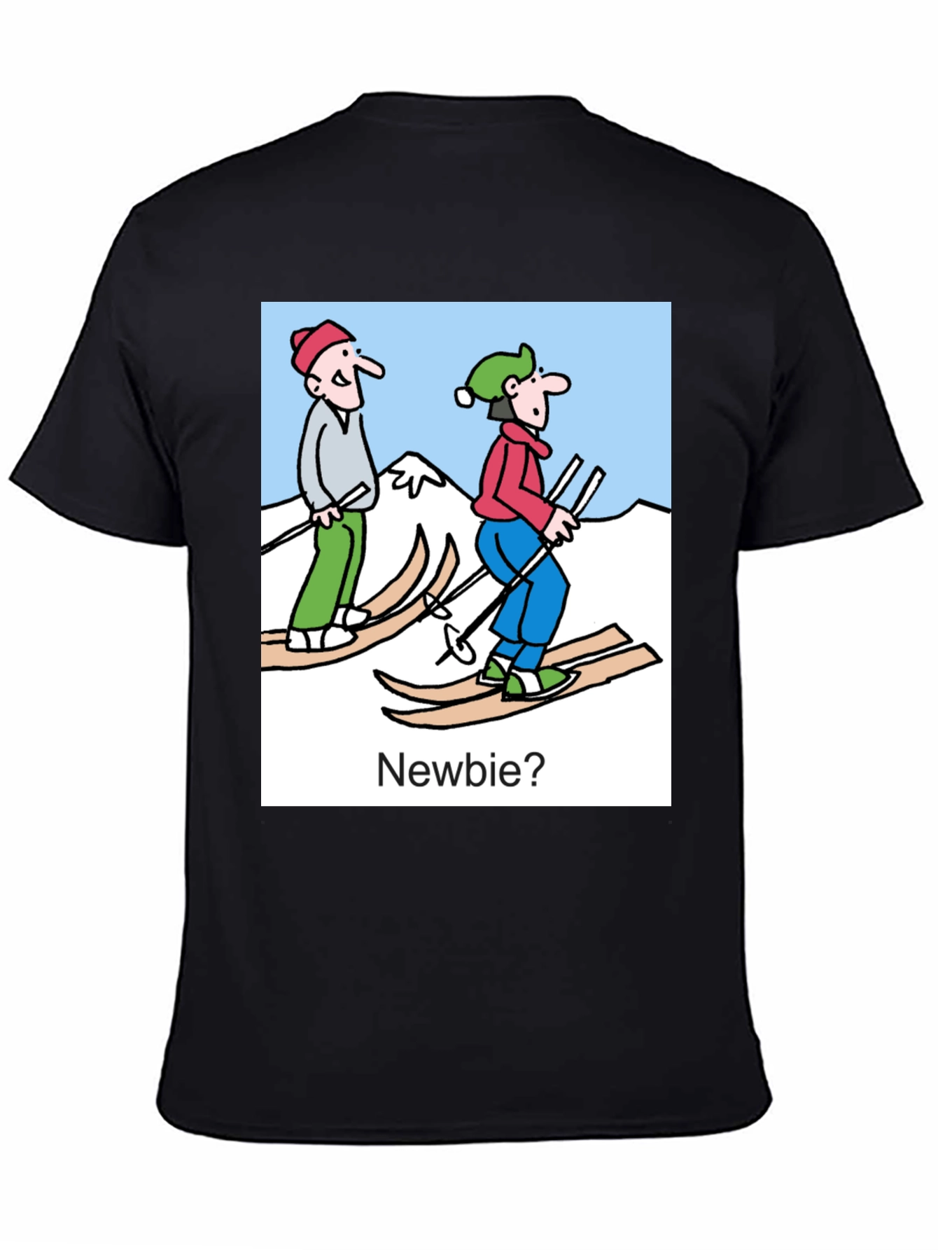 Ski Newbie Cartoon Graphic Tee