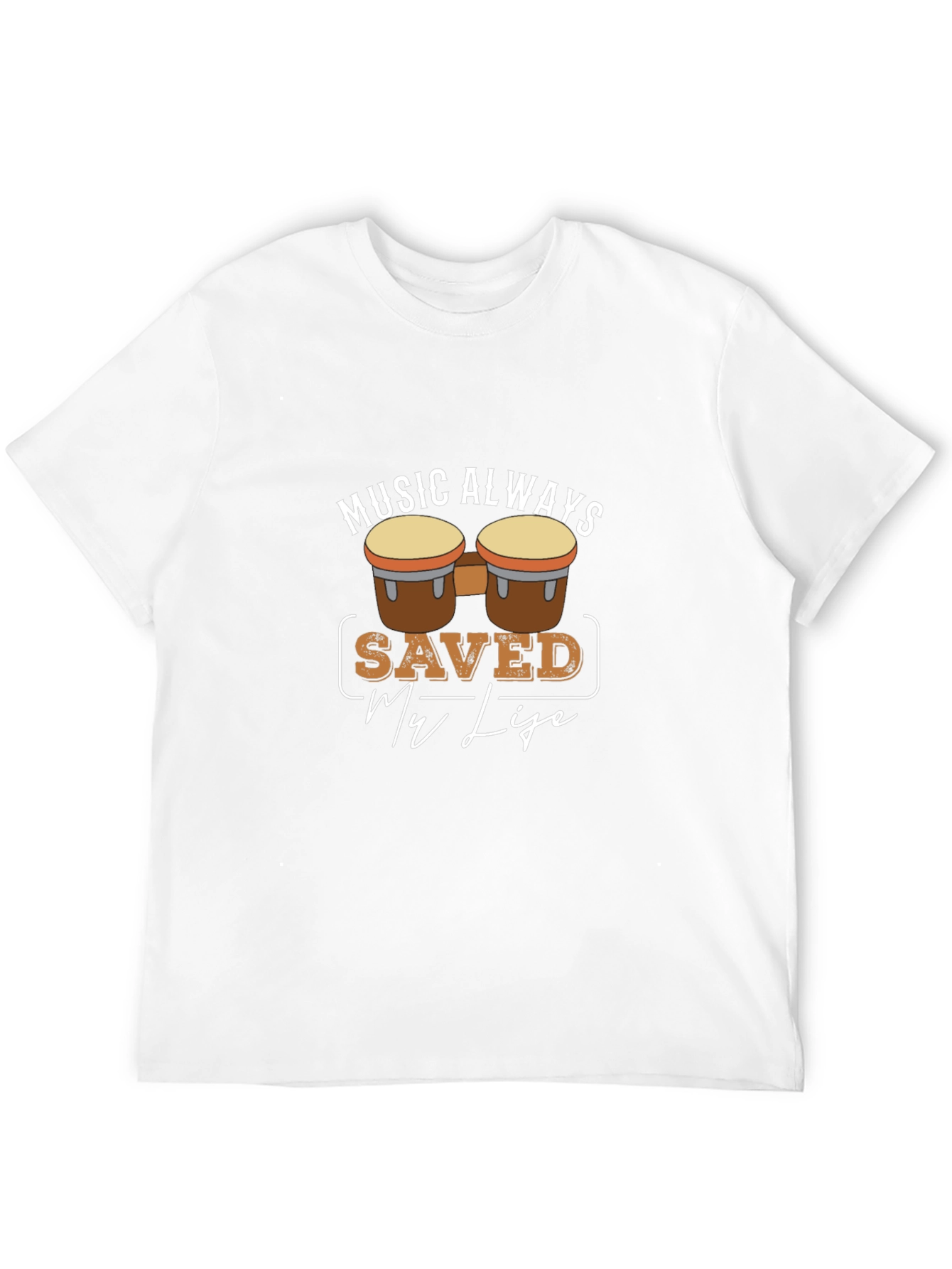 Music Saved My Life Drum Graphic T-Shirt