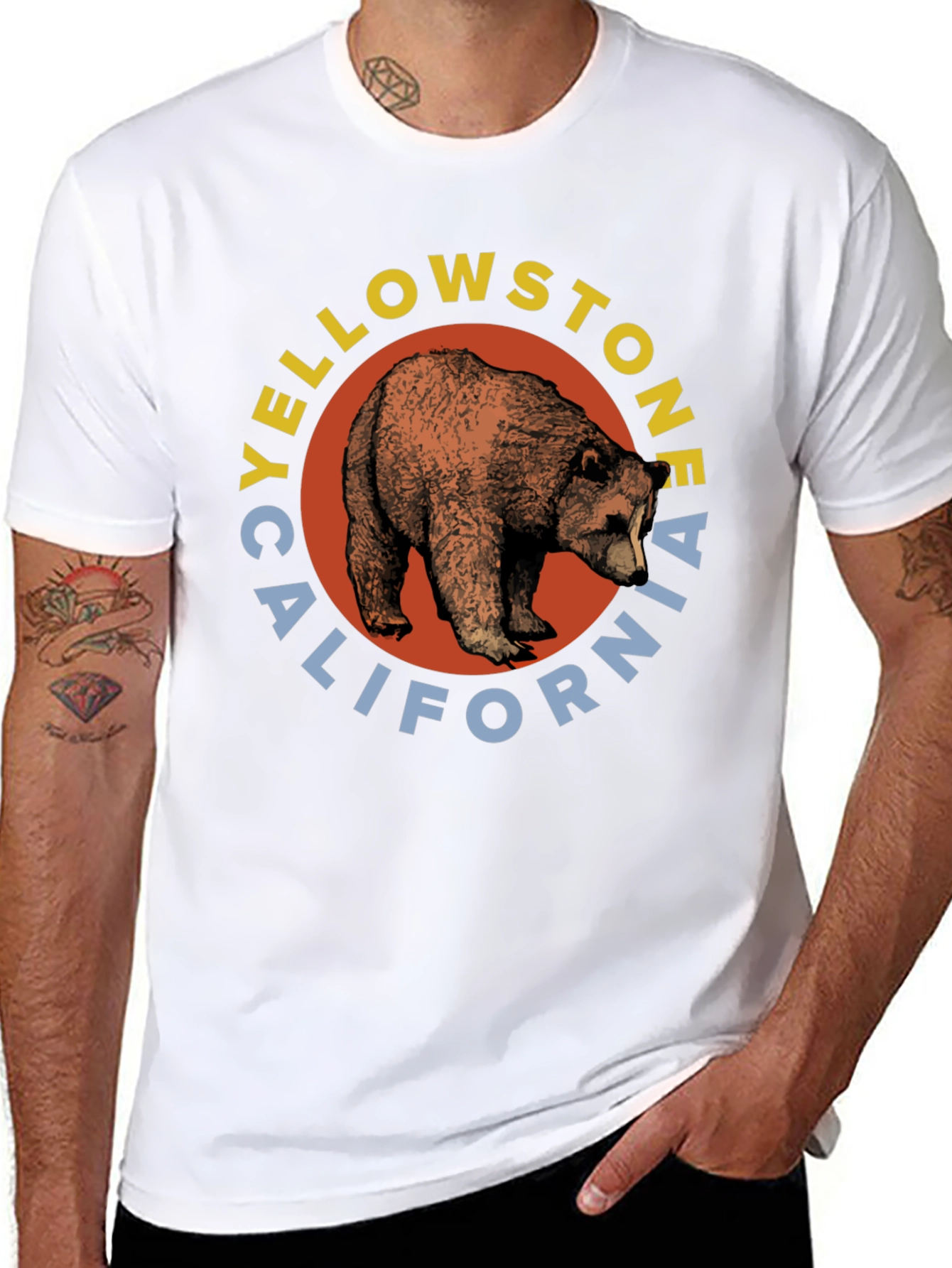 Yellowstone Bear Graphic Tee - California Souvenir