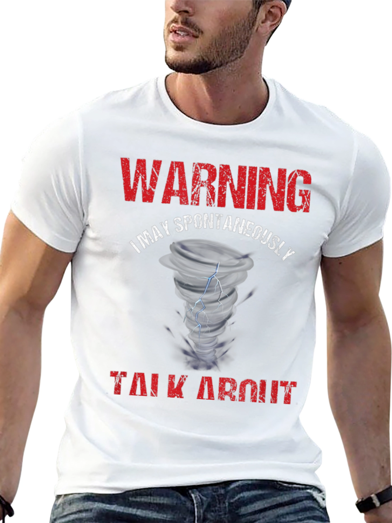 Warning May Spontaneously Talk About Tornado T-Shirt