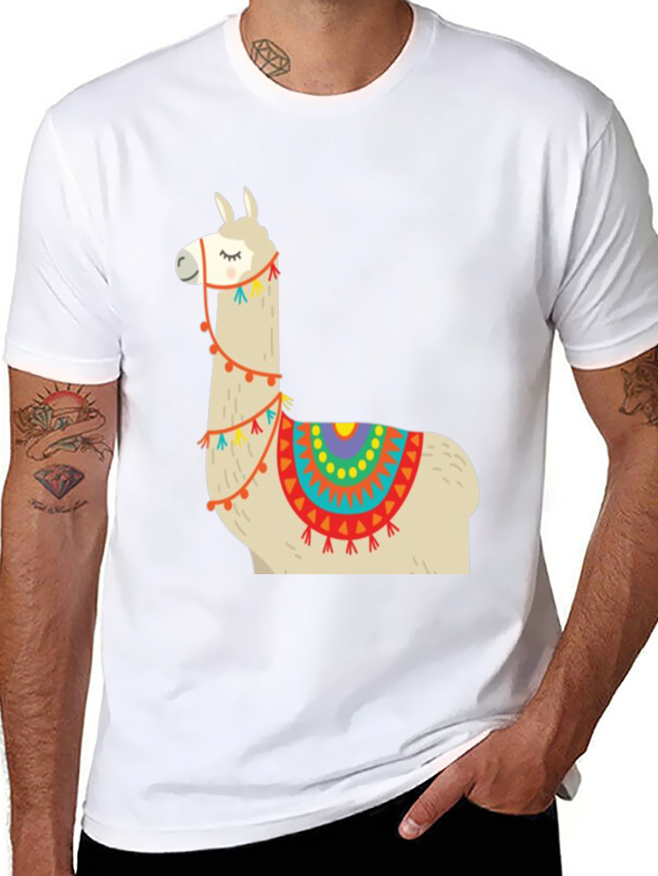 Llama Graphic T-Shirt - Mens Black Tee