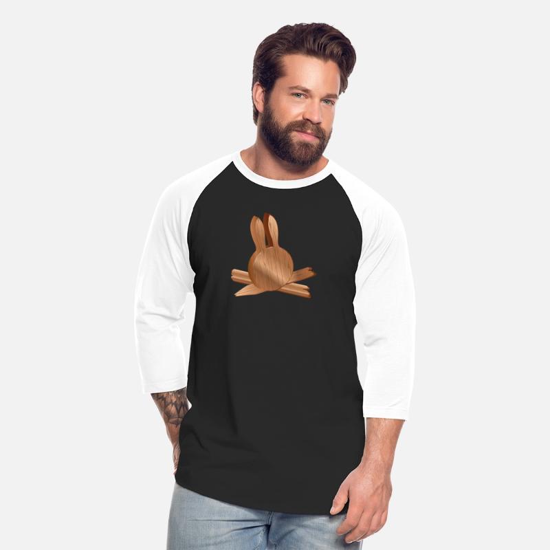 Rabbit head in wood finish with wood grain