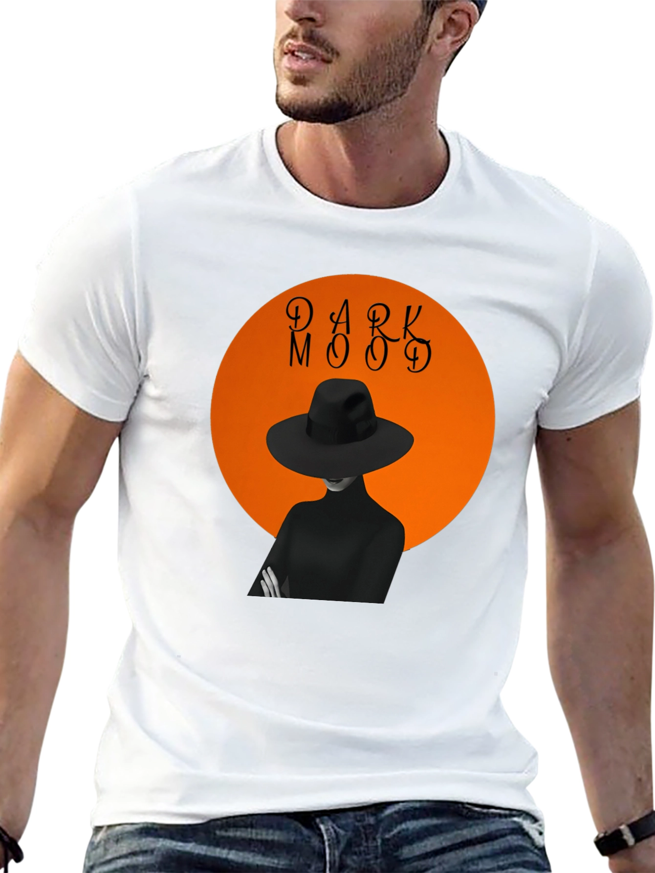 Dark Mood Graphic Tee - Black T-Shirt