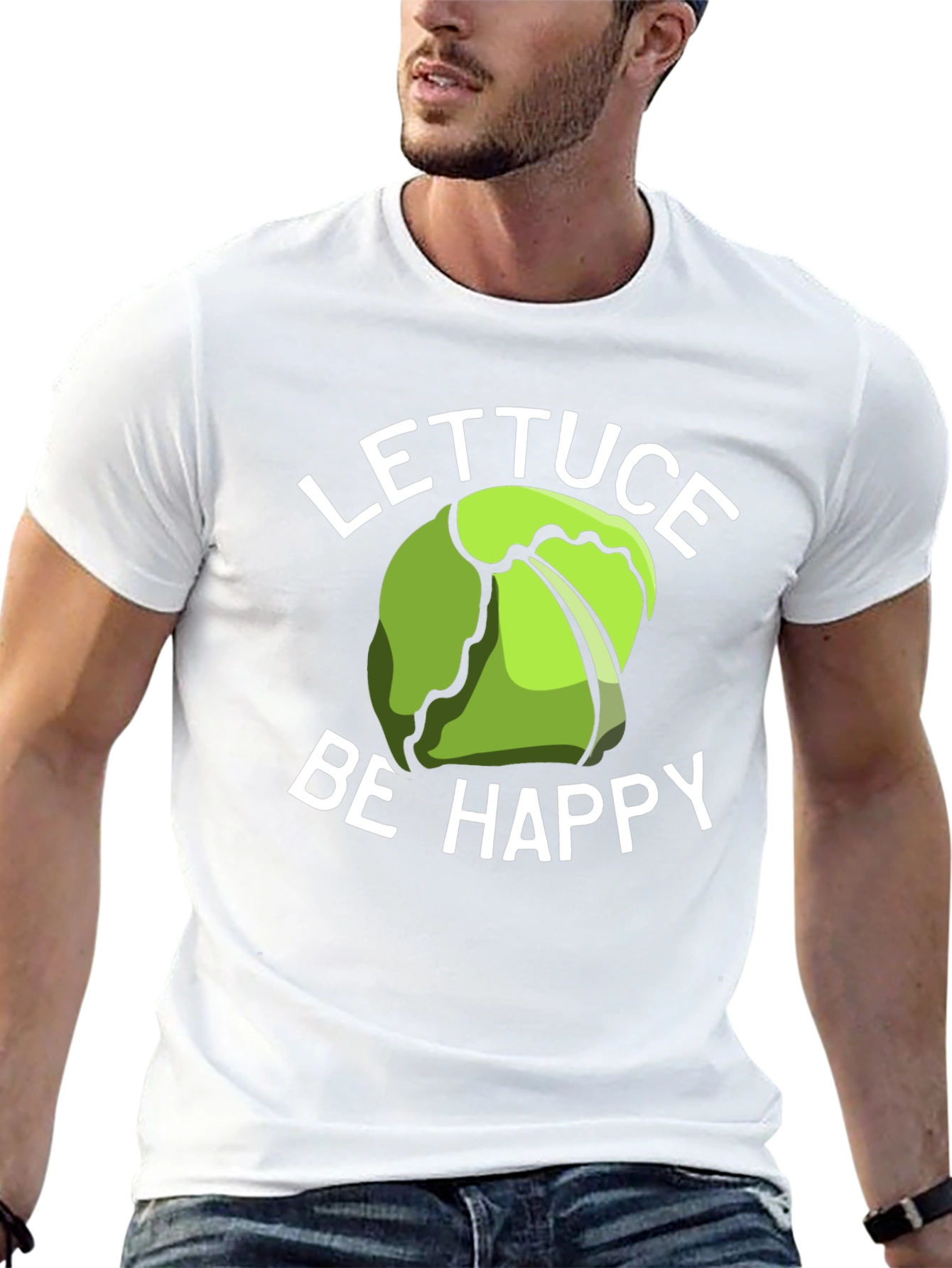 Lettuce Be Happy T-Shirt - Funny Graphic Tee