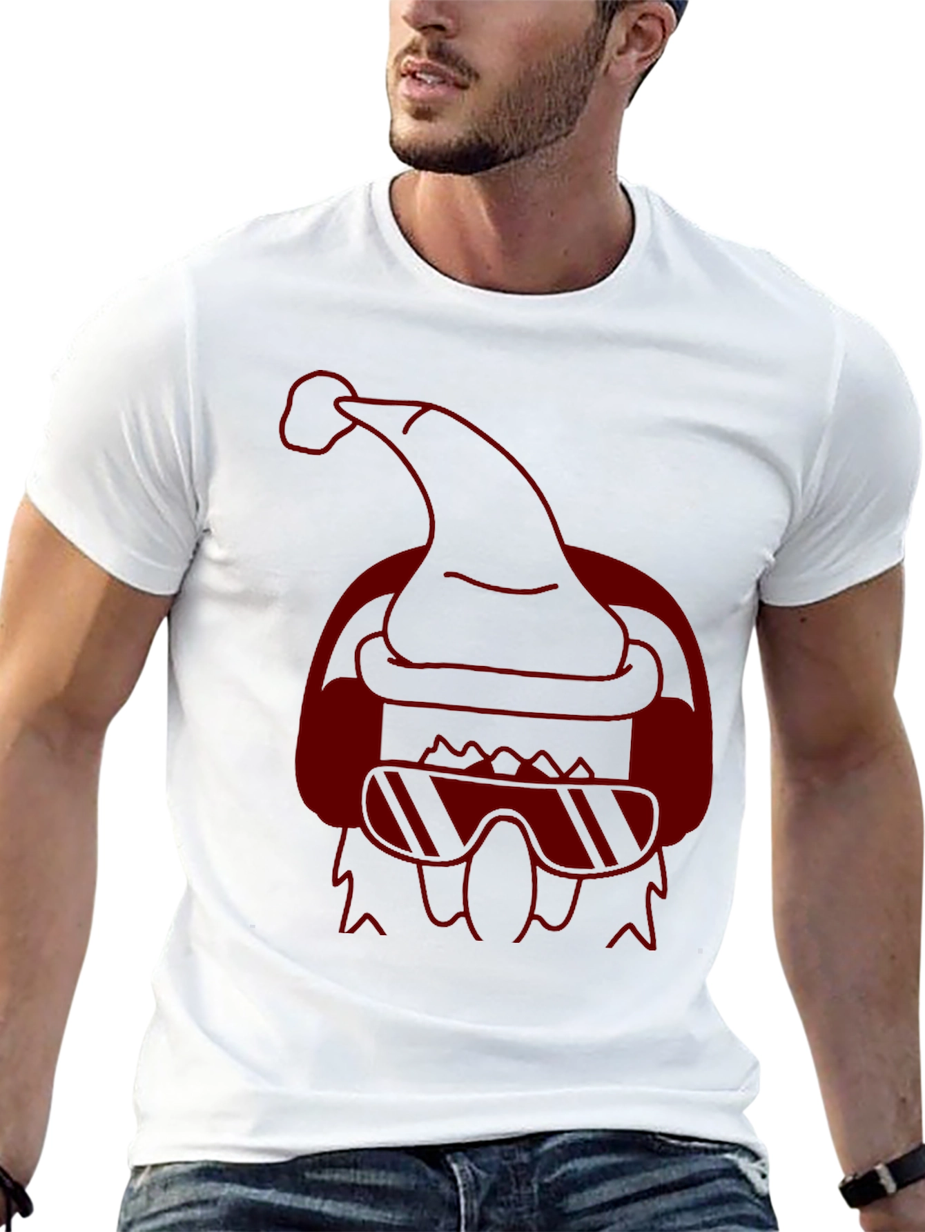 Cool Santa Graphic Tee - Holiday Style