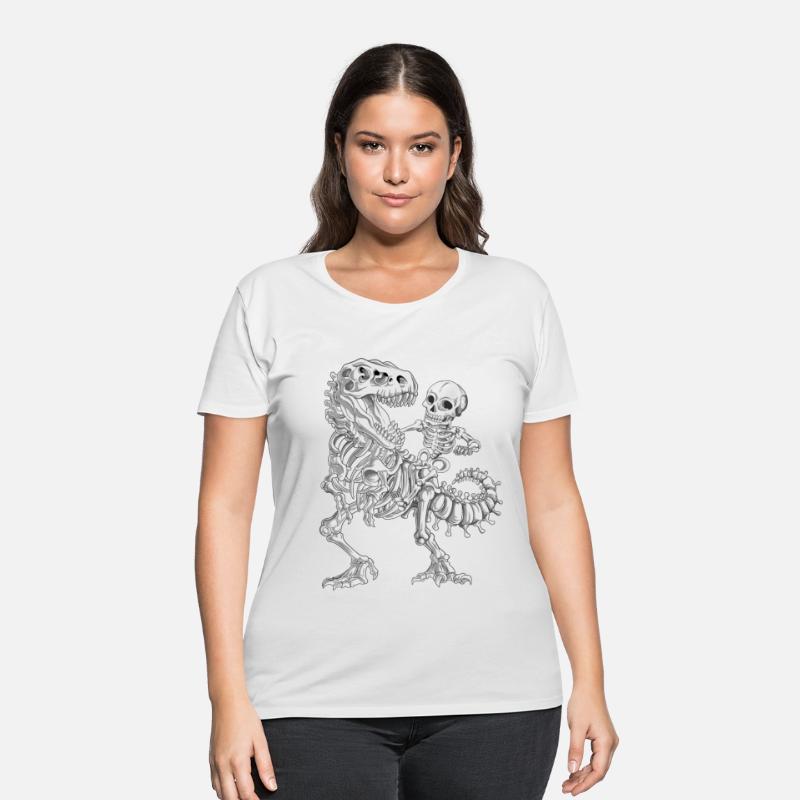 Skeleton Riding Skeleton Dinosaur T rex Halloween