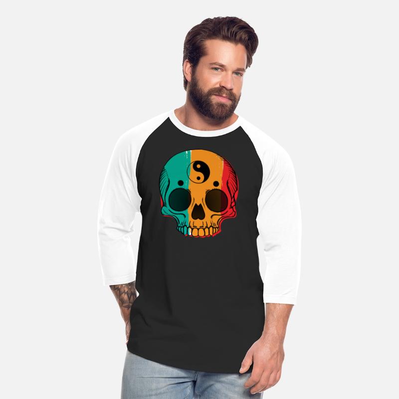 skull flag yin symbol yang symbol balance