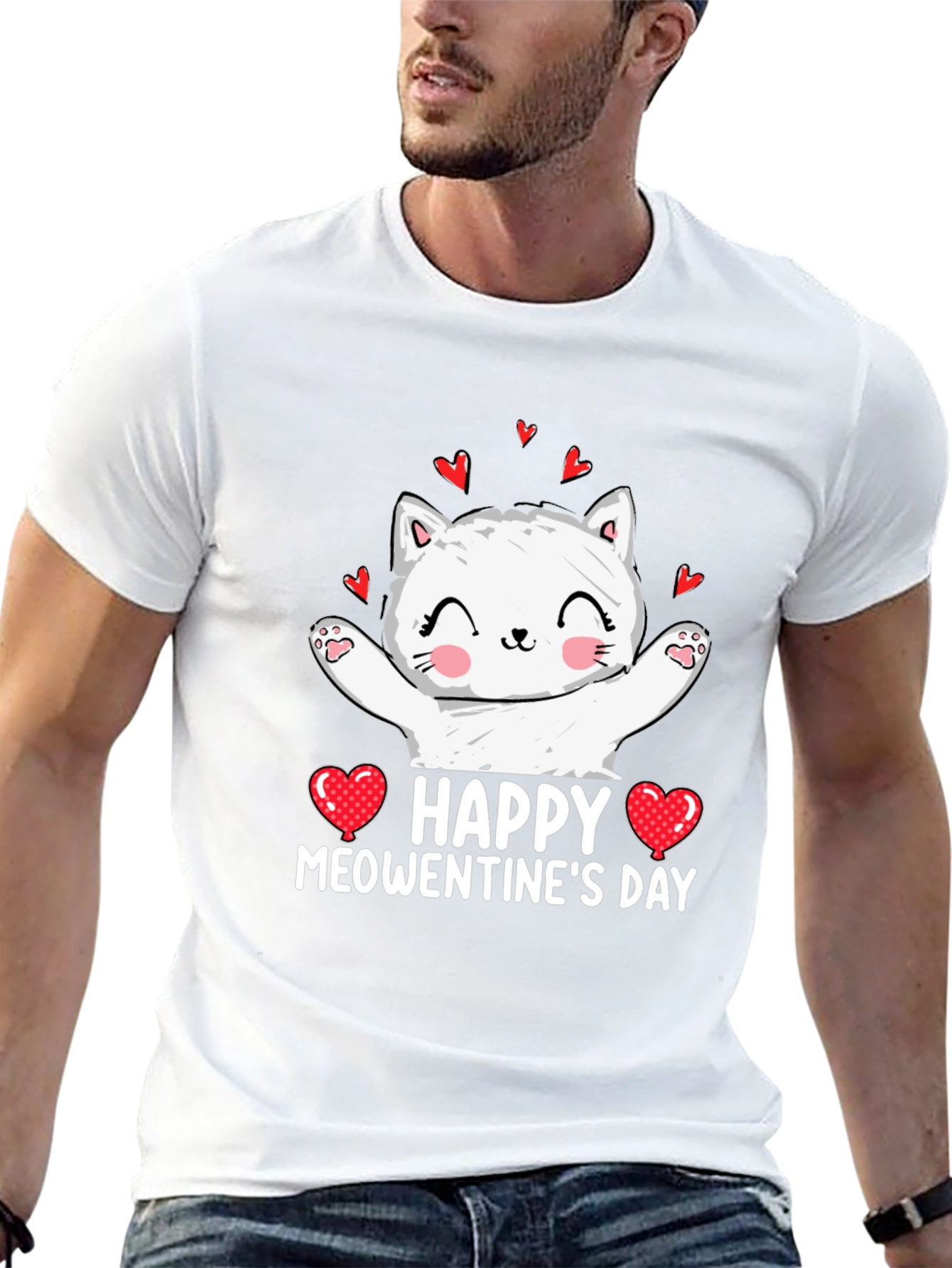 Happy Meowentines Day Cat T-Shirt