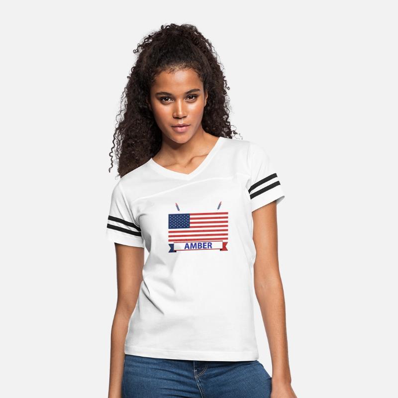 Team Amber USA American Flag Star Stripe