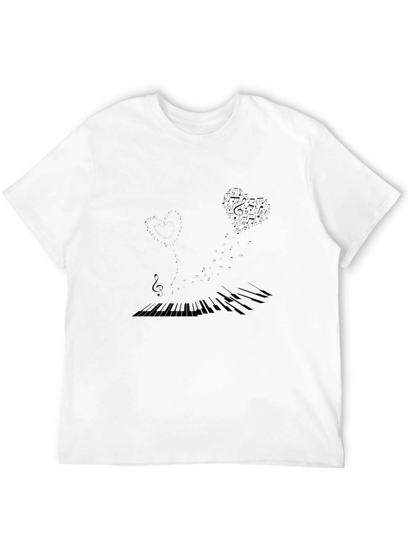 Musical Heartbeat T-Shirt - Black