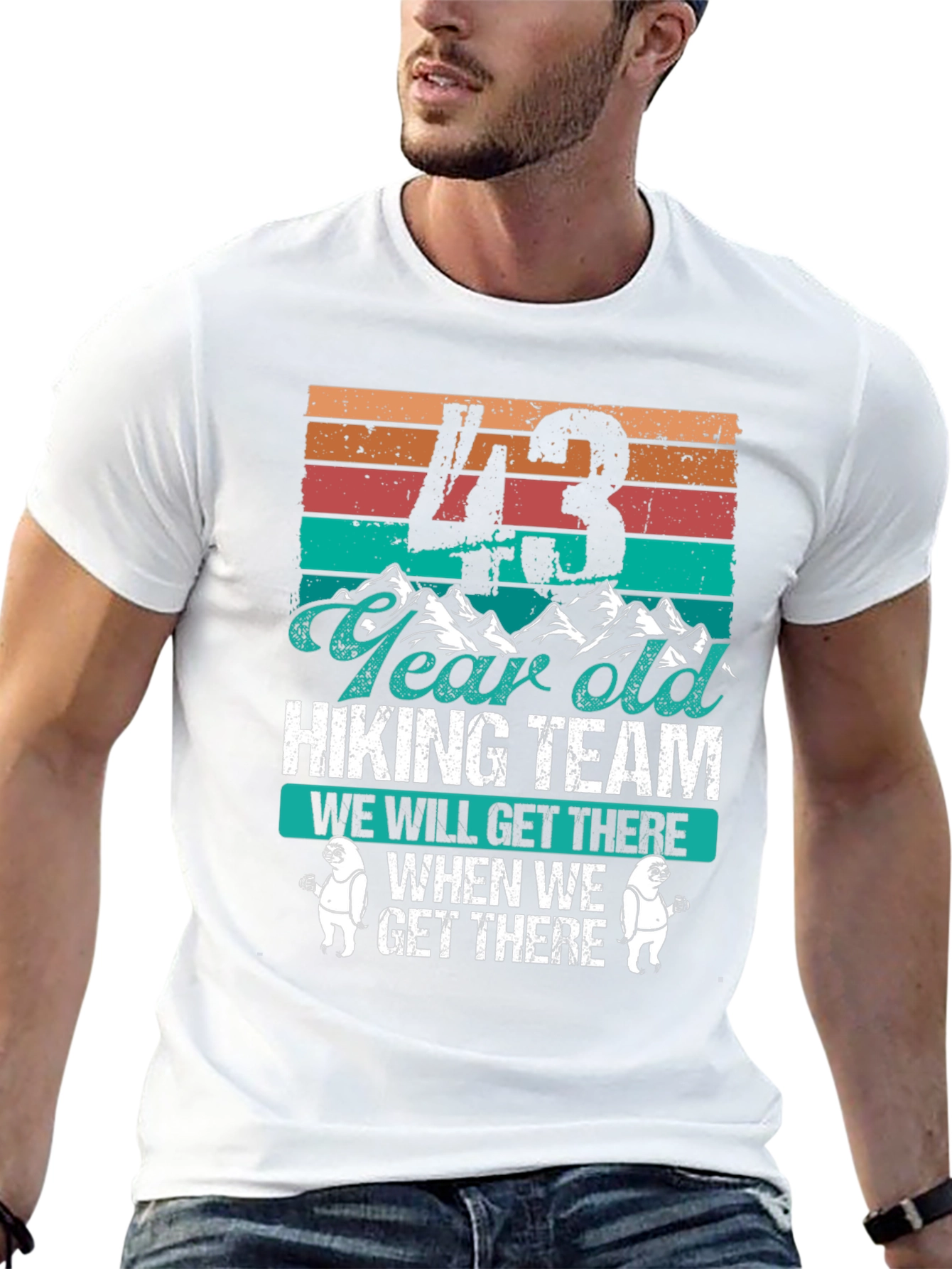 43 Year Old Hiking Team Graphic T-Shirt
