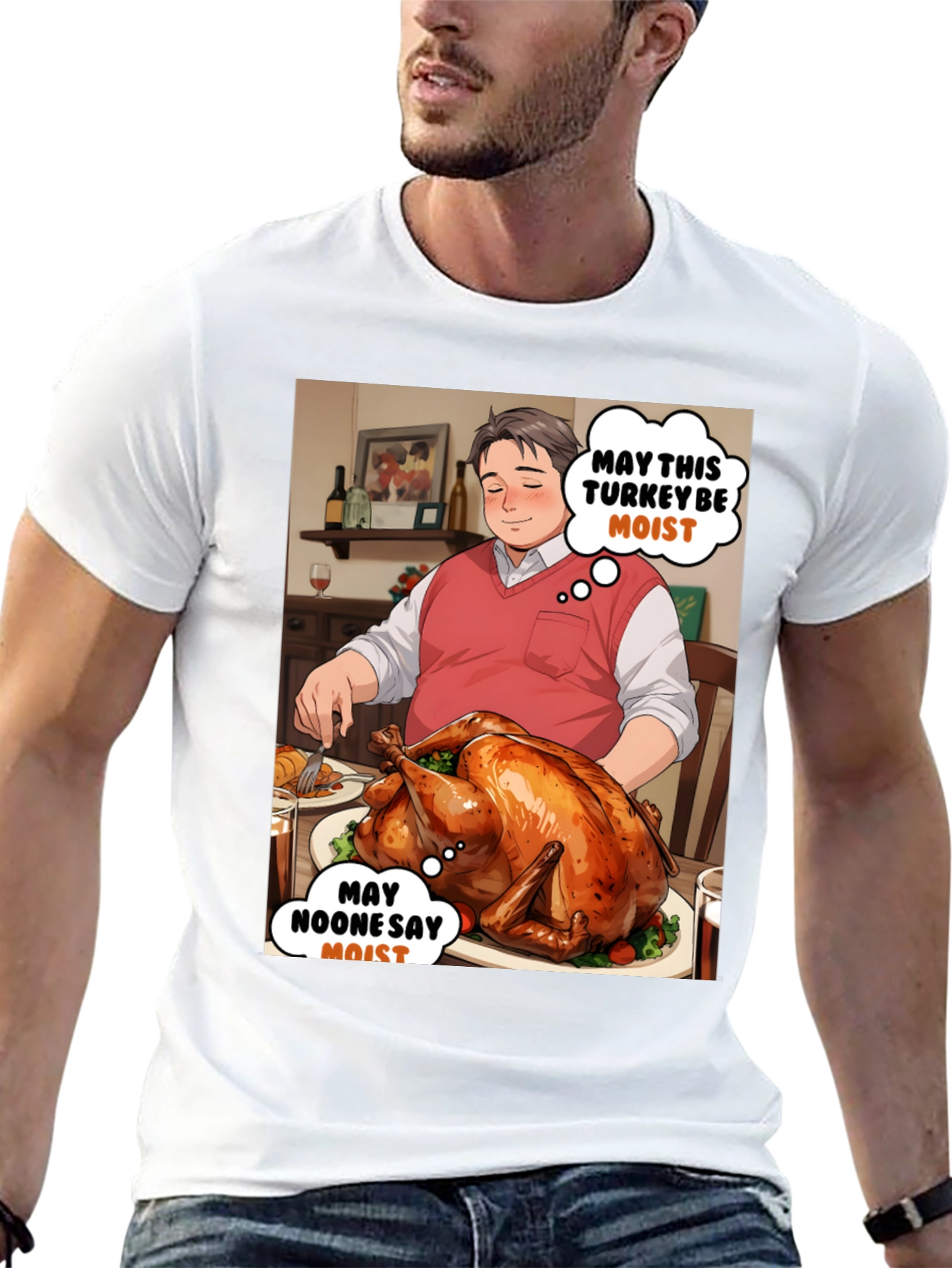 Funny Thanksgiving T-Shirt - Moist Turkey Design