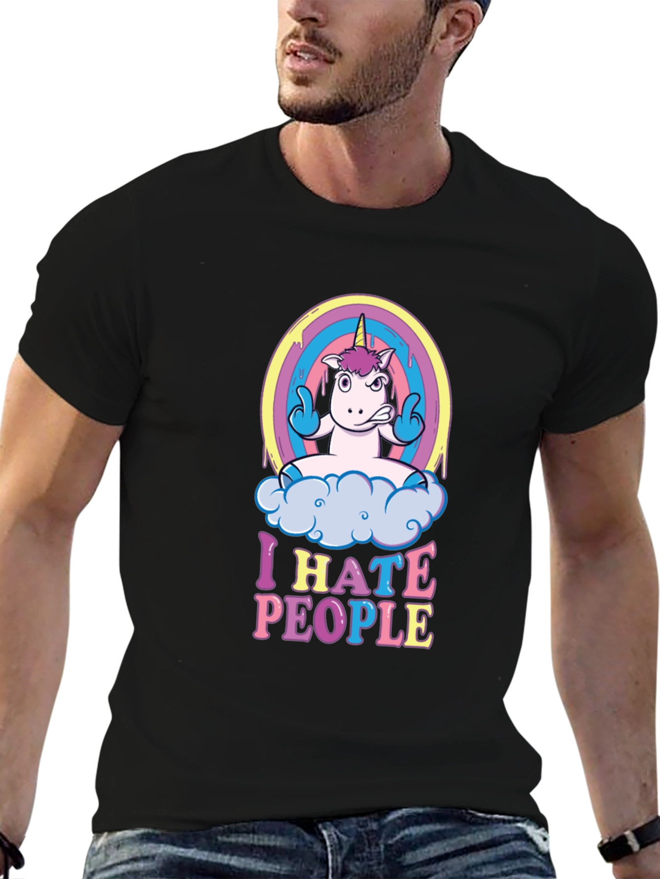 I Hate People Unicorn Graphic Tee