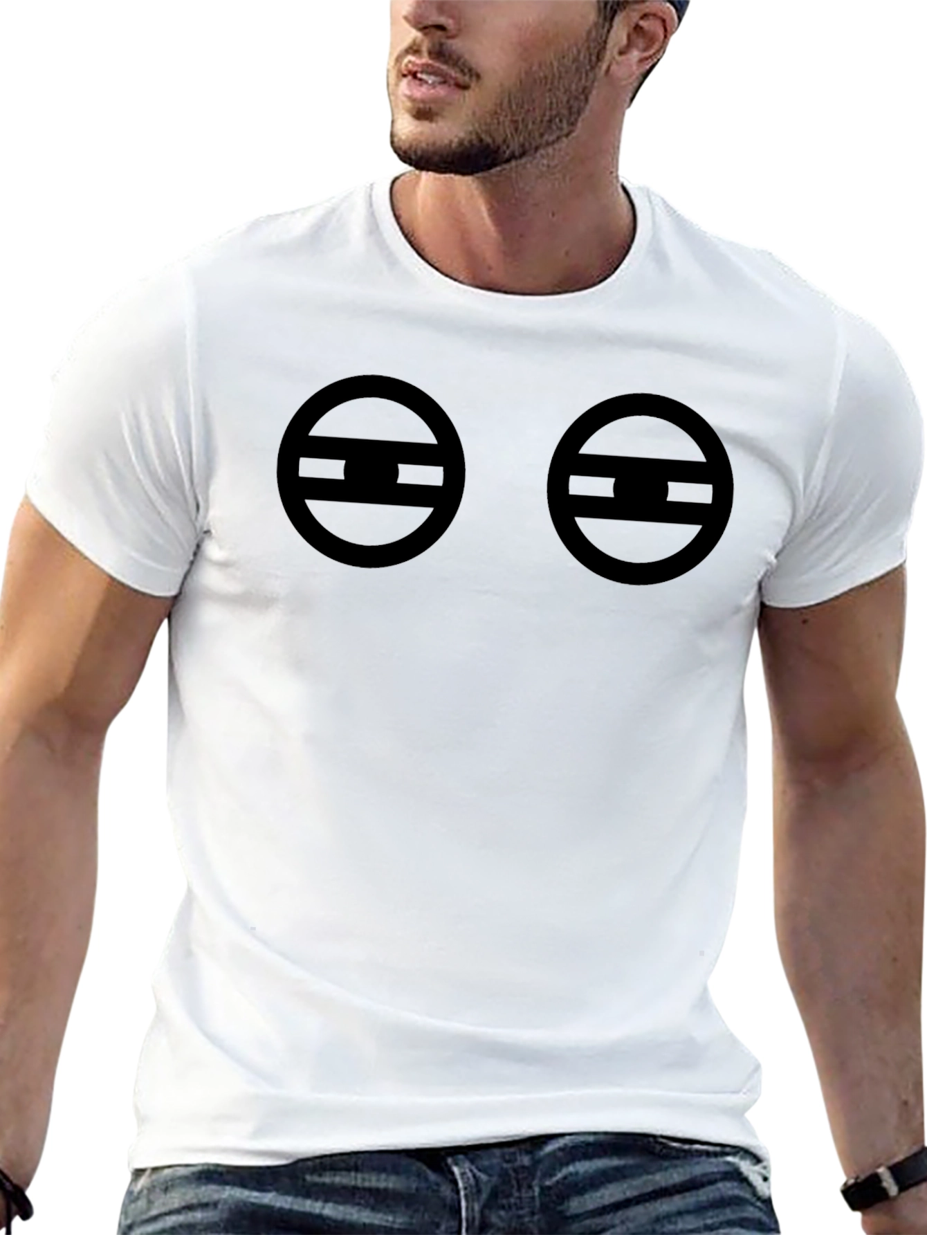 Graphic Print T-Shirt - Two Circles