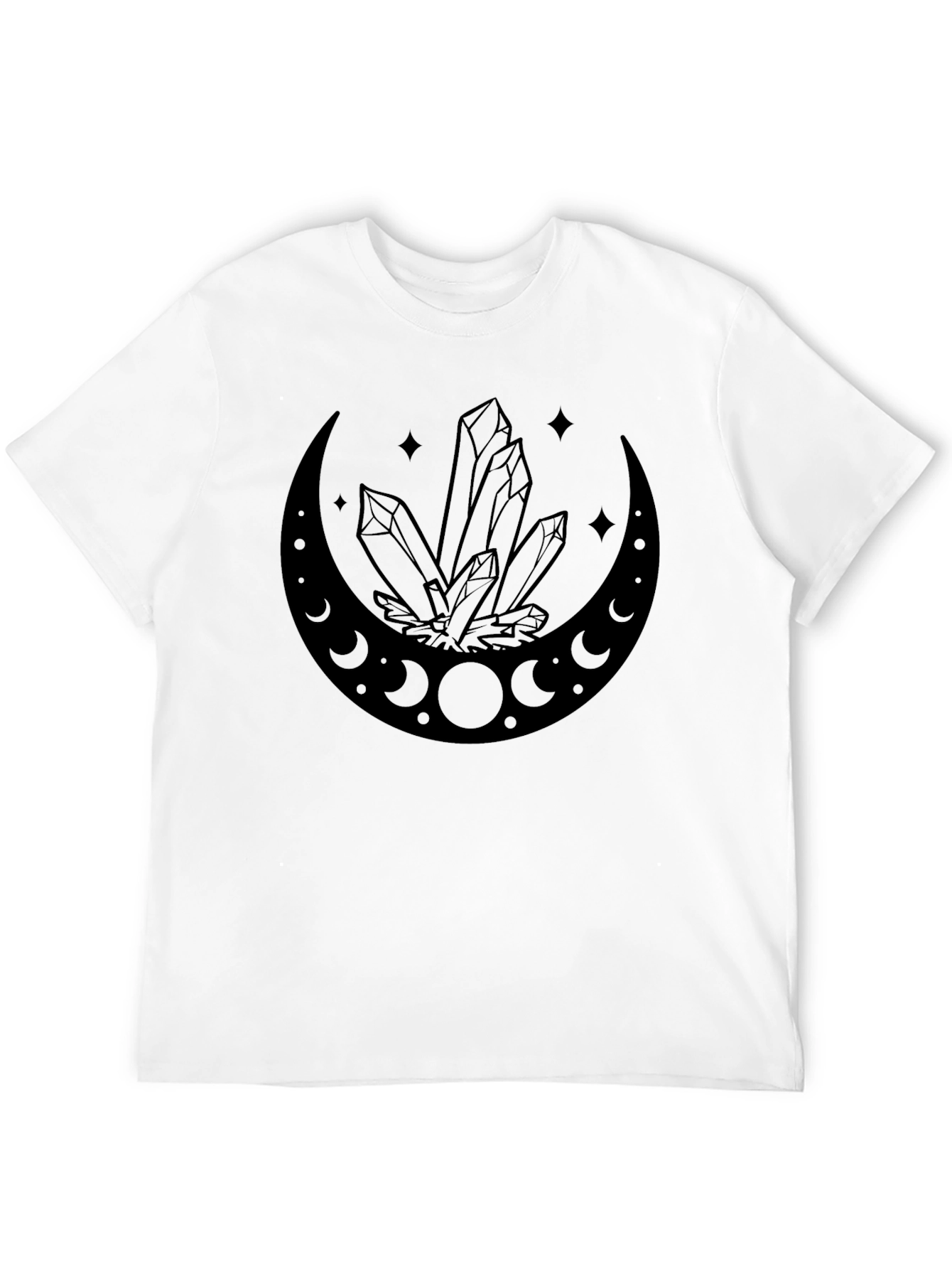 Crystal Moon T-Shirt - Celestial Black Tee