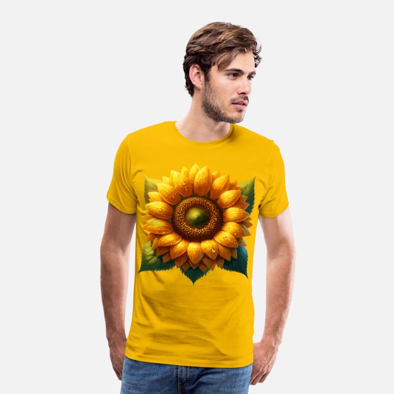 Vibrant Sunflower With Dew Drops