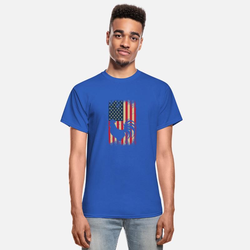 Vintage US Flag Cock Fight Gamefowl American