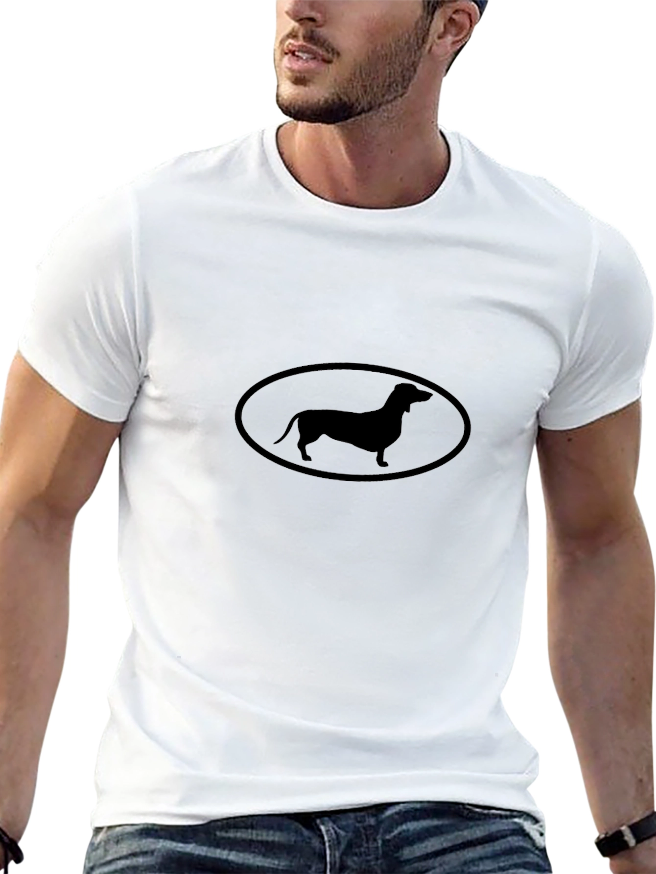 Dachshund Silhouette T-Shirt - Black