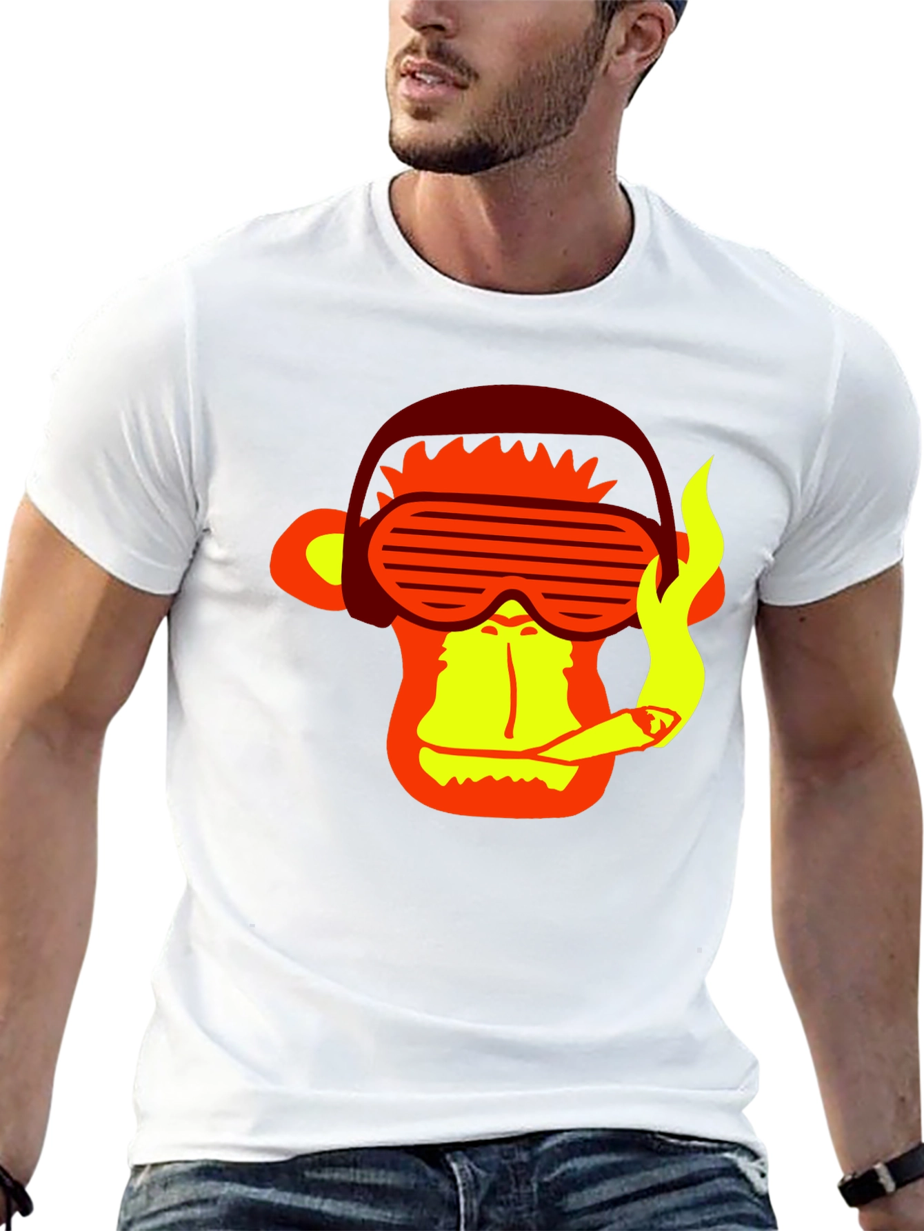 Cool Monkey Graphic Tee - Stylish Black T-Shirt