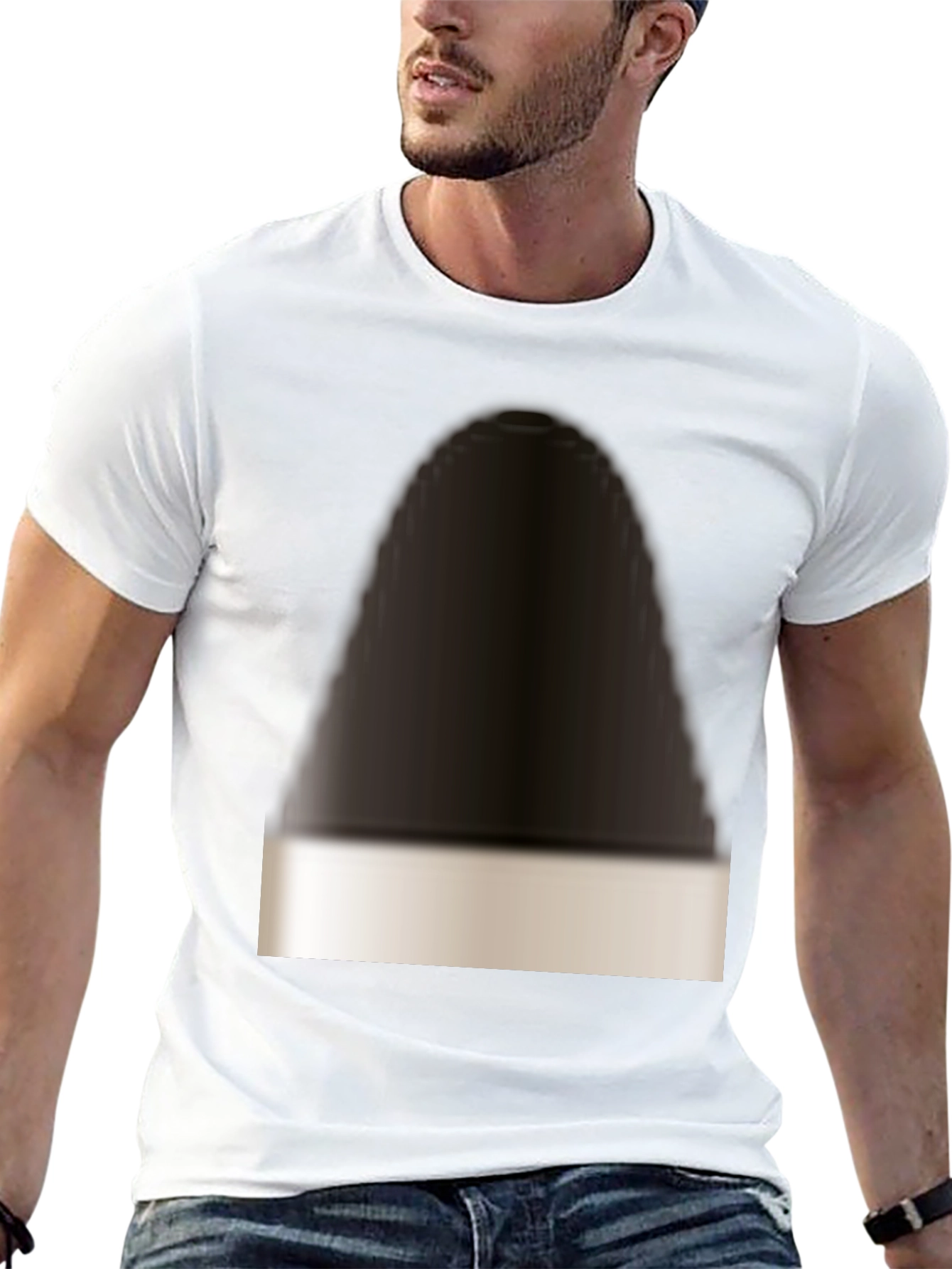 Modern Black T-Shirt with Abstract Design