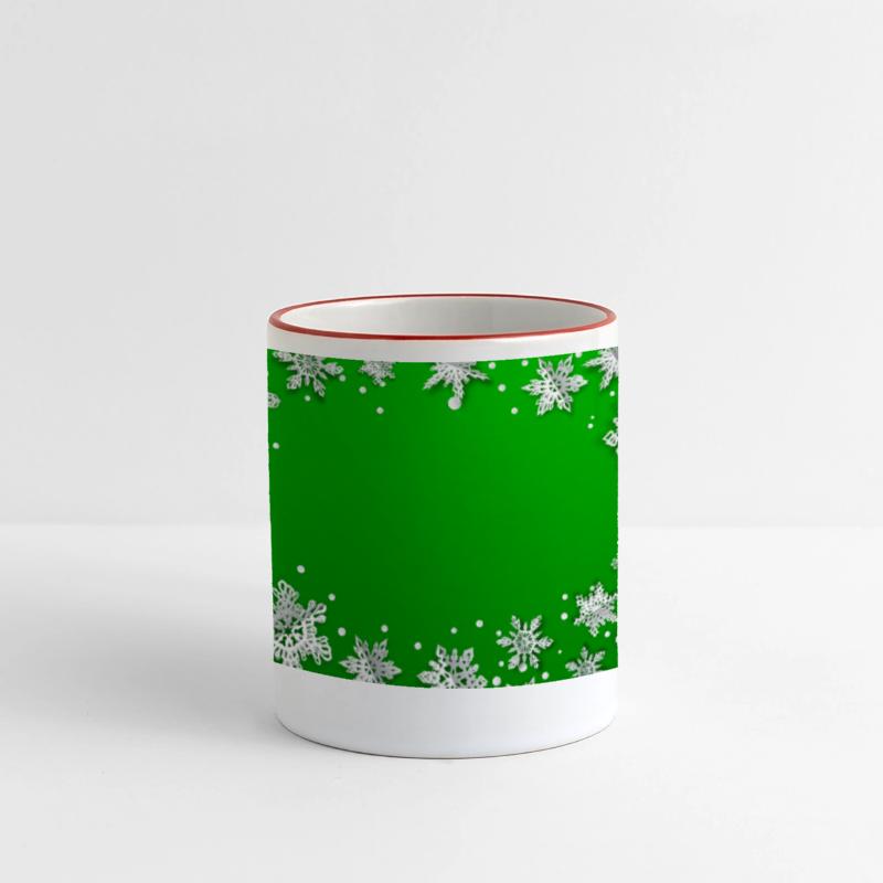 Winter Snowflakes Green White