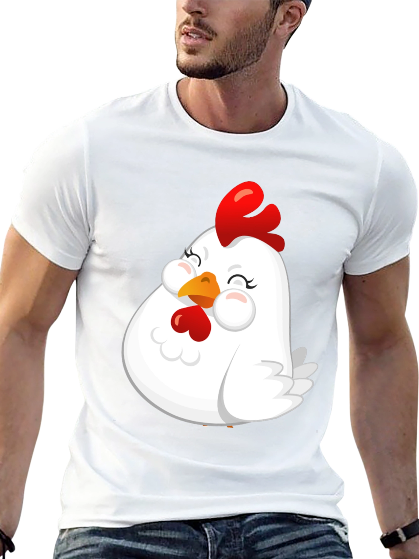 Cute Chicken Graphic T-Shirt - Soft Cotton Blend