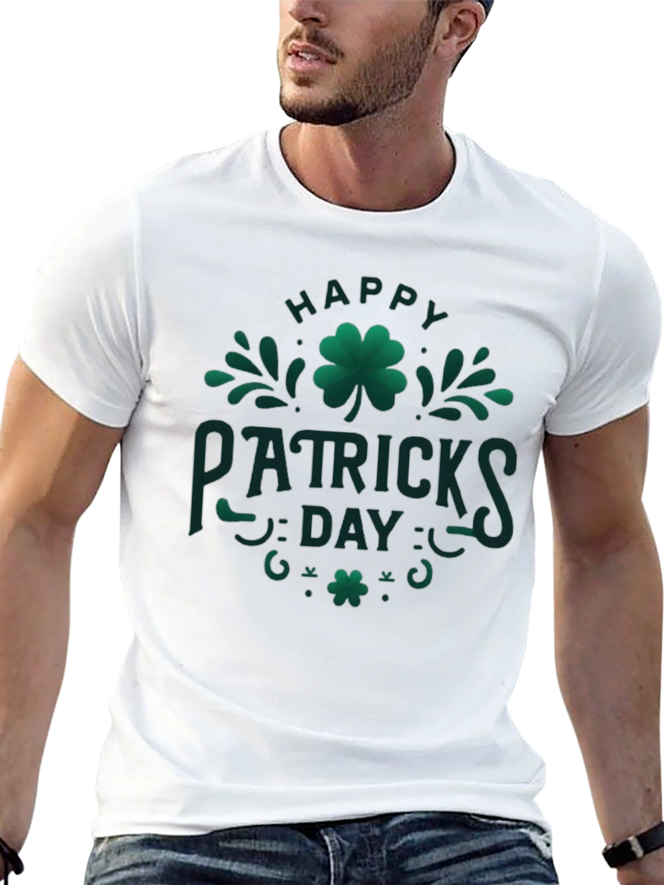 Happy St. Patricks Day Graphic Tee - Black