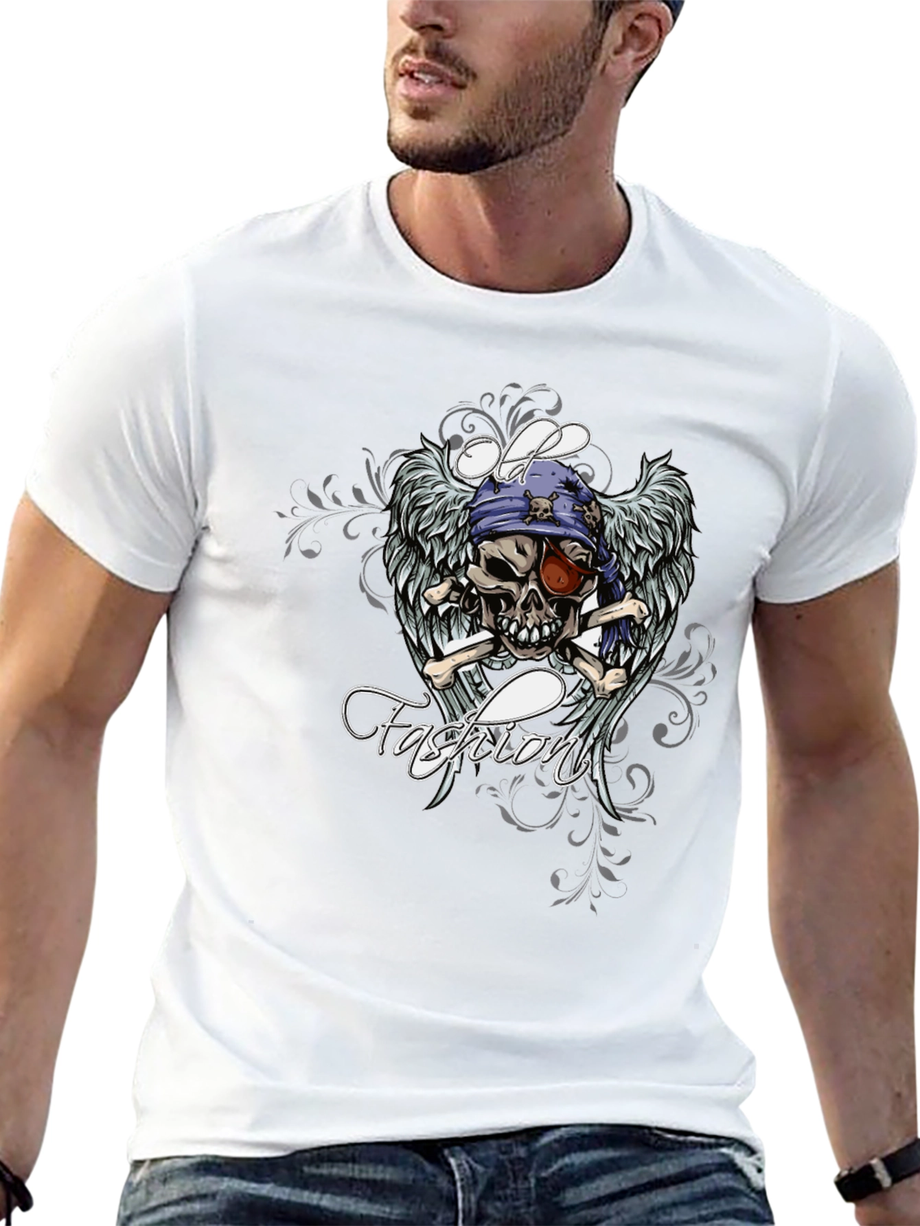 Skull Pirate Graphic Black T-Shirt