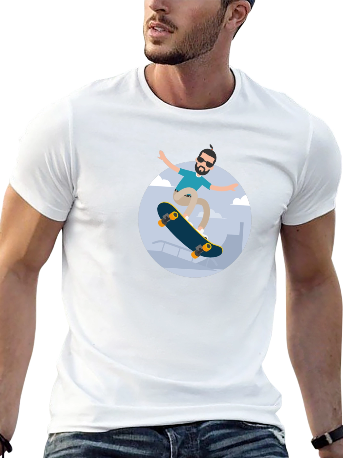 Skater Graphic Black T-Shirt